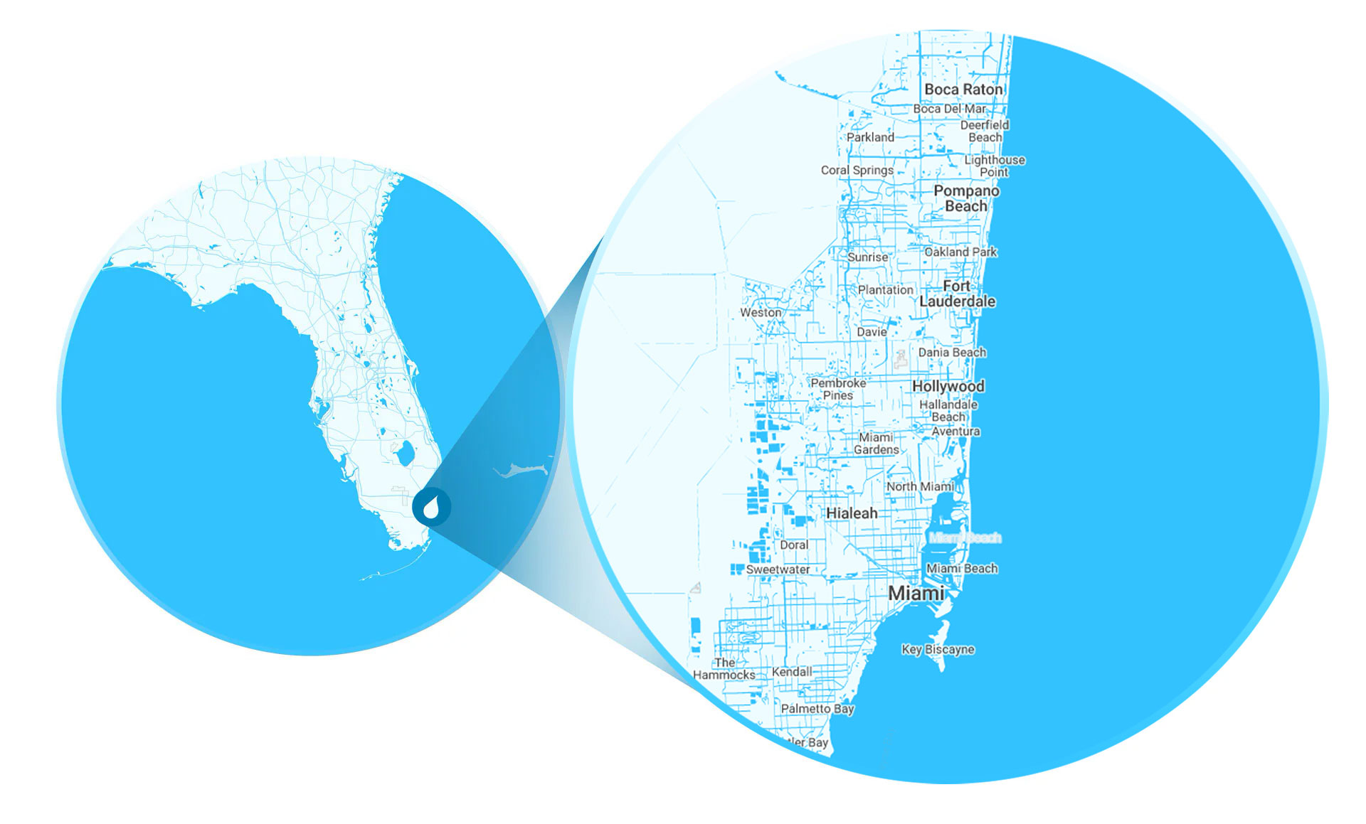 Map-Miami-Dade and Broward Counties